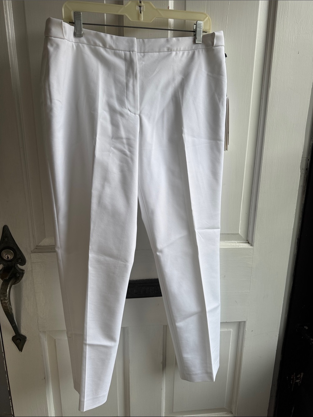 CALVIN KLEIN HIGHLINE WHITE ANKLE LENGTH TROUSERS PANTS SIZE 12